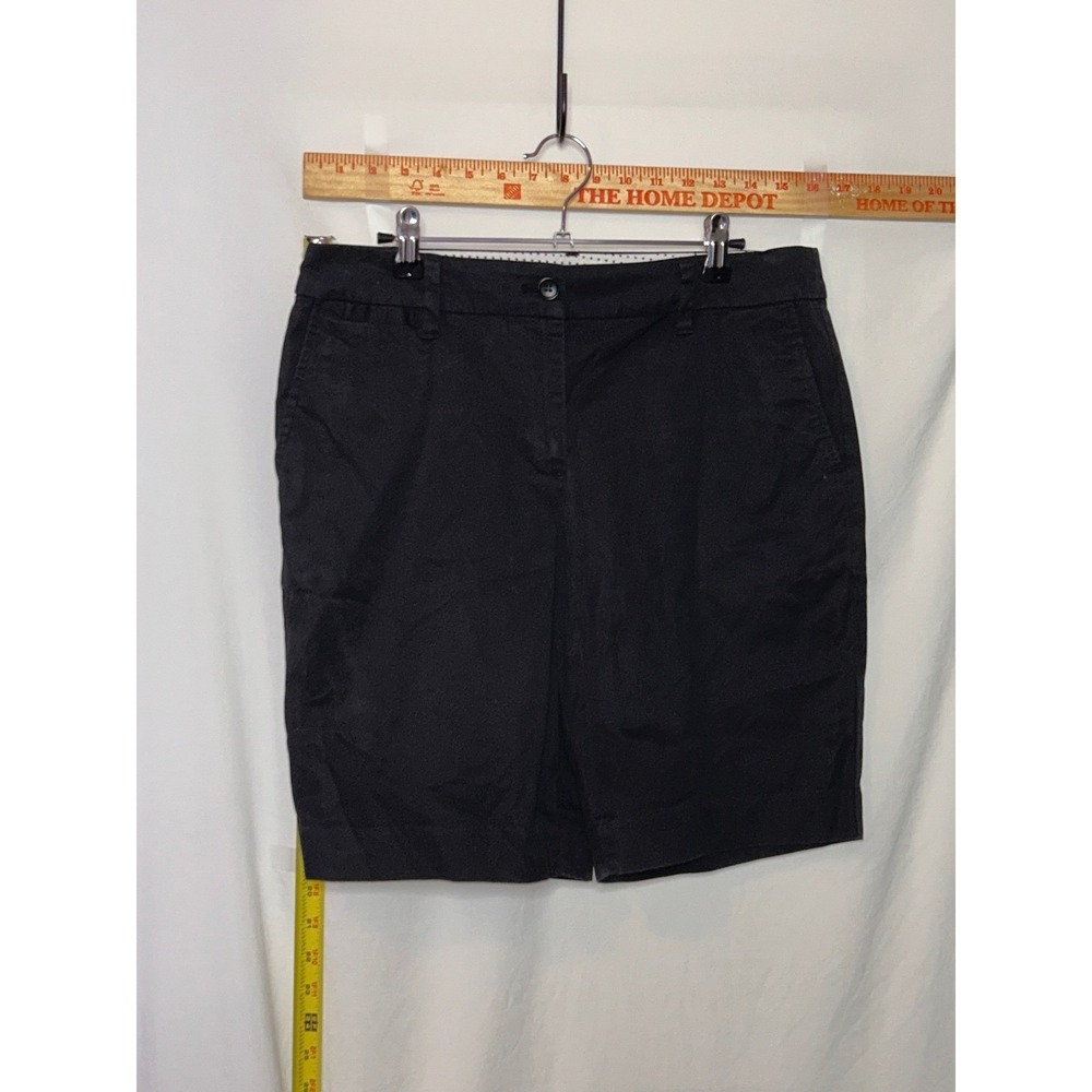 Talbots Womens 10P Perfect Short 9.5 Inseam Black Chino Cotton Stretch Shorts